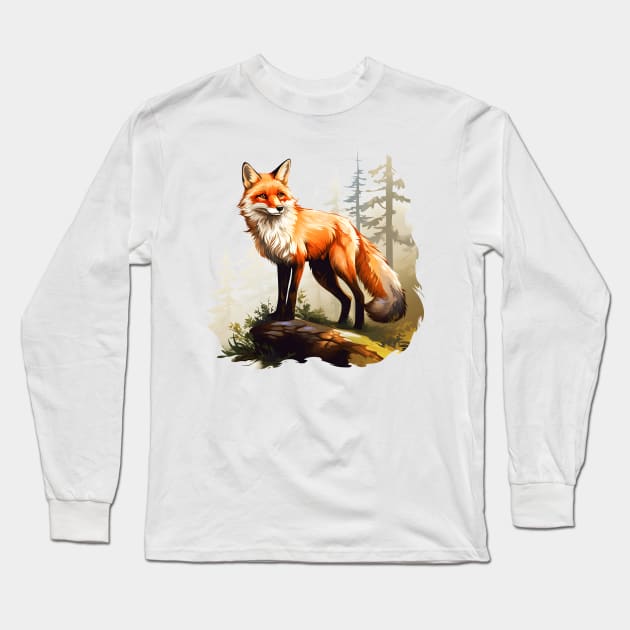 Forest Foxes Long Sleeve T-Shirt by zooleisurelife